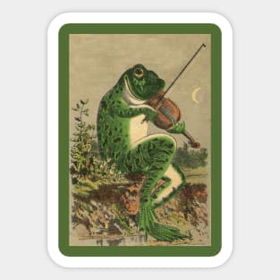 Fiddle Frog Sticker